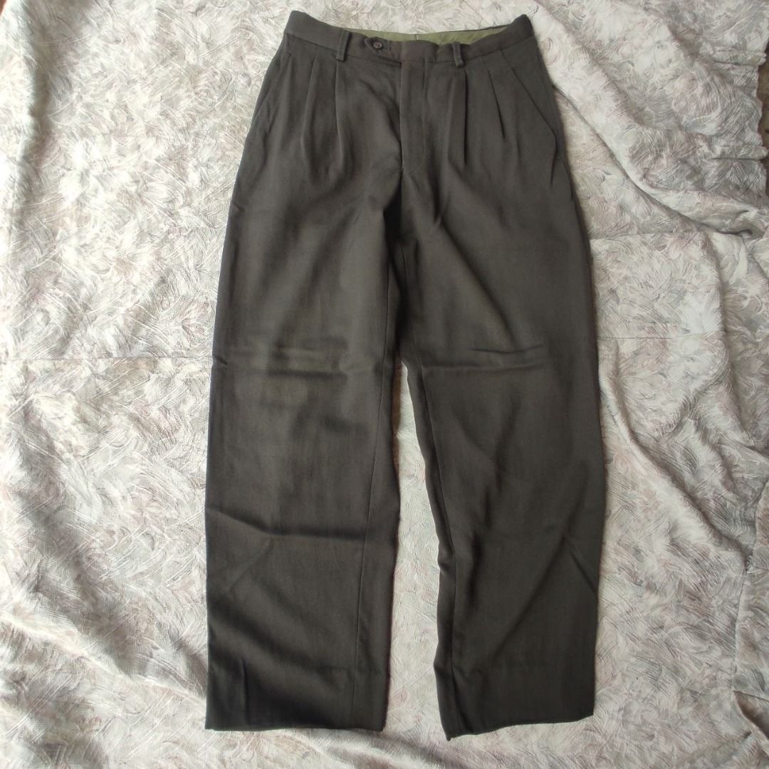 Vintage ISSEY MIYAKE Dark Green Mens Pants Slacks (Category: Trousers) located in Pagsanjan. Submitted by ovothrift (Listing ID 1441547314, Image 2). Description: size 29 length - 38.5 inches hem - 9 inches thigh - 14 inches very good condition issue - cut washtag, inner layer damage (not visible) see last pic got this from japan bale Feel free to message me if you have questions or want more photos.