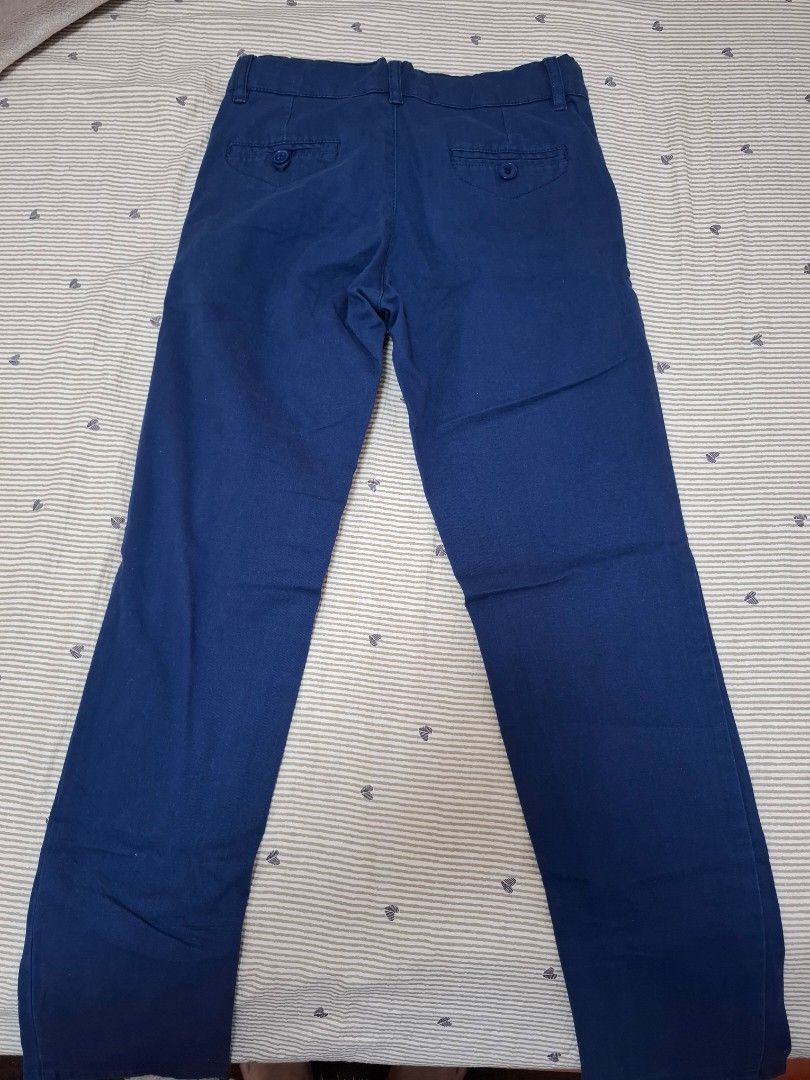 Zanetti Blue Chino Pants Size 12 (Category: Babies & Kids Fashion) located in Quezon City. Submitted by dadiferds (Listing ID 1441459766, Image 3). Description: preloved. - Brand: Zanetti - Color: Blue - Style: Chino Pants - Waist: 12 inches - Length: 33 inches - Closure: Button and zip - Pockets: Two back pockets with buttons - Ideal for: Casual wear.