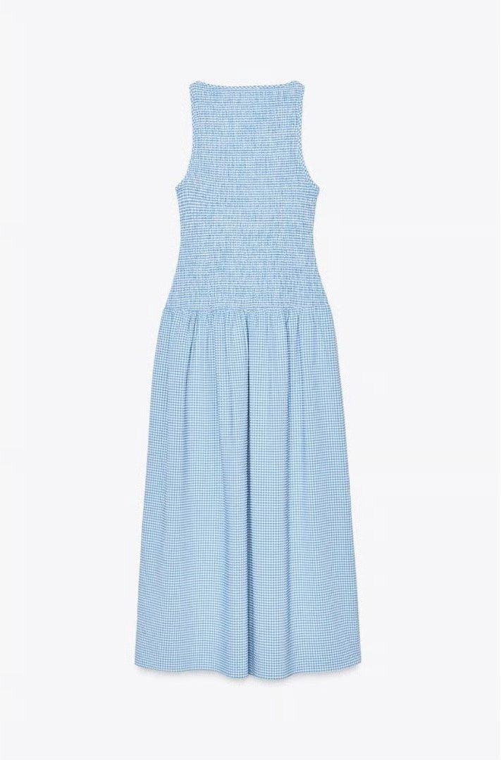 ZARA BLUE GINGHAM MIDI DRESS (Category: Dresses) located in Manila. Submitted by dearlili_ (Listing ID 1441442490, Image 3). Description: .