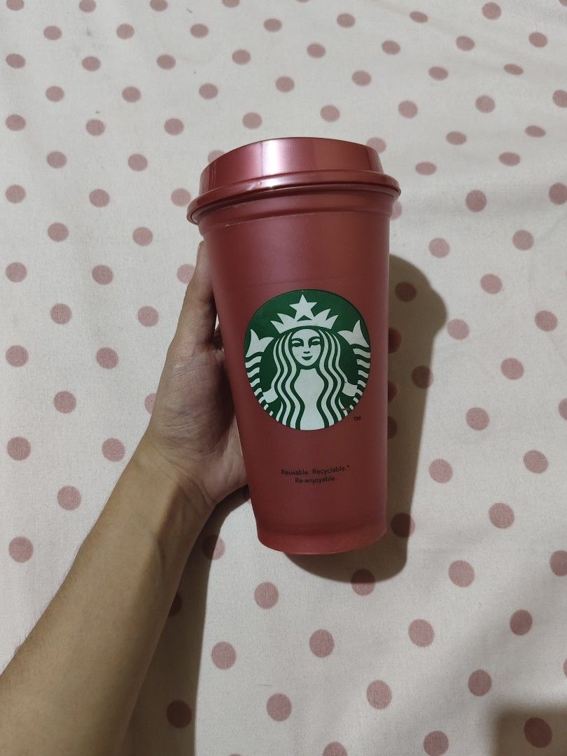 16oz Starbucks metallic pink reusable cup (Category: Water Bottles & Tumblers) located in Bulacan. Submitted by angel.decluttersx (Listing ID 1445006746, Image 3). Description: orig Collection from 2012 Starbucks Coffee Company In very good condition. No cracks or heavy wear. A few very slight surface scuffs only.