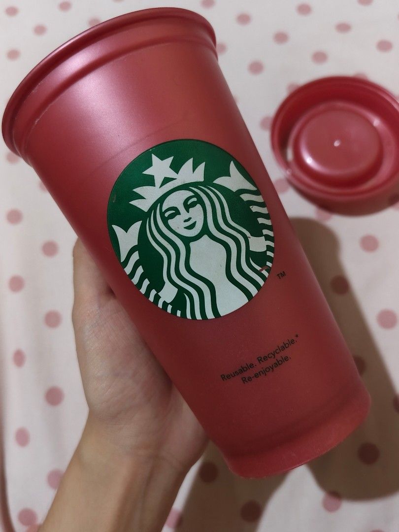 16oz Starbucks metallic pink reusable cup (Category: Water Bottles & Tumblers) located in Bulacan. Submitted by angel.decluttersx (Listing ID 1445006746, Image 2). Description: orig Collection from 2012 Starbucks Coffee Company In very good condition. No cracks or heavy wear. A few very slight surface scuffs only.
