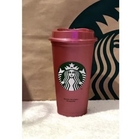 16oz Starbucks metallic pink reusable cup (Category: Water Bottles & Tumblers) located in Bulacan. Submitted by angel.decluttersx (Listing ID 1445006746, Image 1). Description: orig Collection from 2012 Starbucks Coffee Company In very good condition. No cracks or heavy wear. A few very slight surface scuffs only.