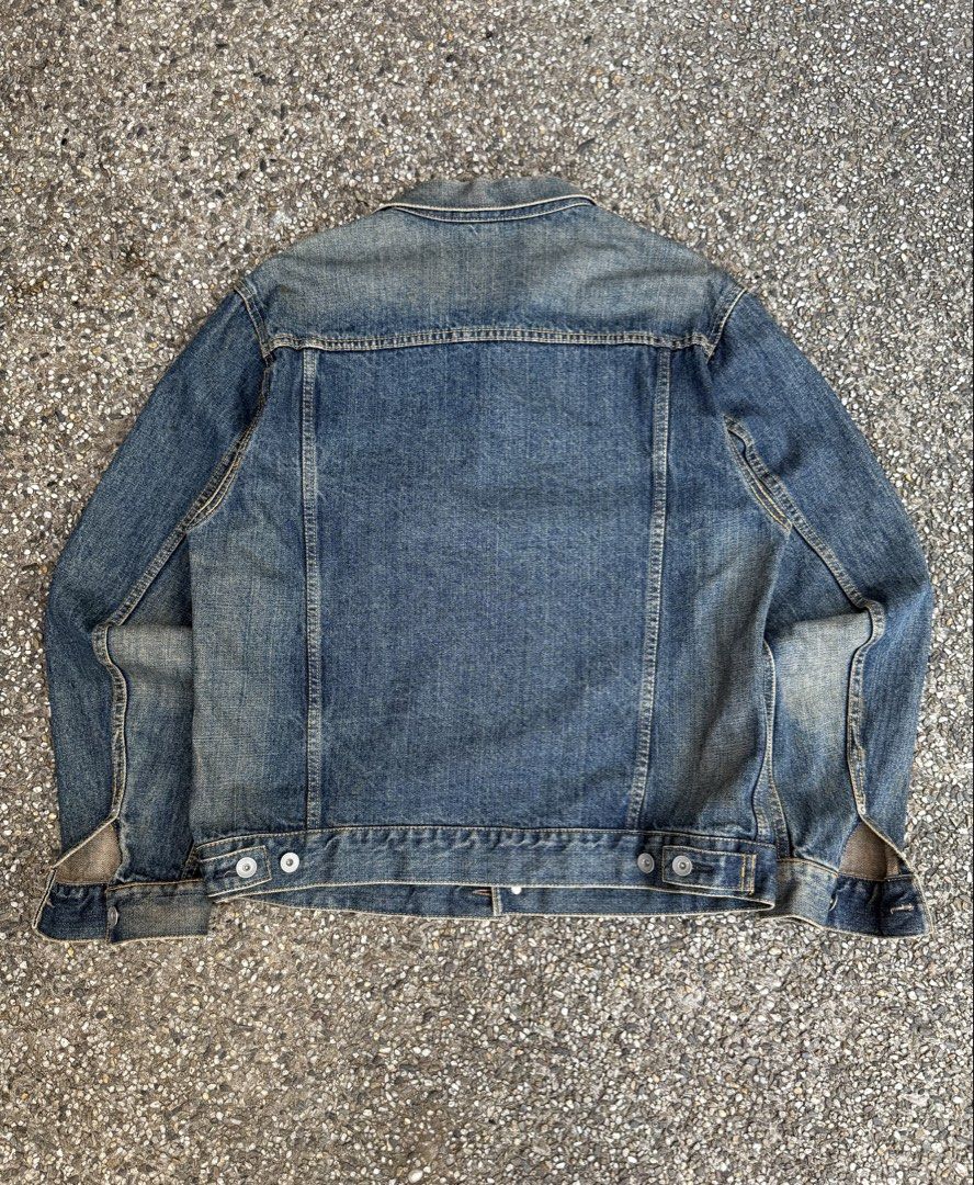 90's Uniqlo Denim Trucker Jacket (Category: Coats, Jackets and Outerwear) located in Quezon City. Submitted by though.bare (Listing ID 1444953246, Image 2). Description: Fits on M-L for Men In worn condition, no major flaws. Width : 22" Length : 25.5" Sleeve : 25" Shoulder : 18" No-when worns. Listings not marked sold/reserved are available. These are preloved/used items, manage expectations. Visit my profile for more! .