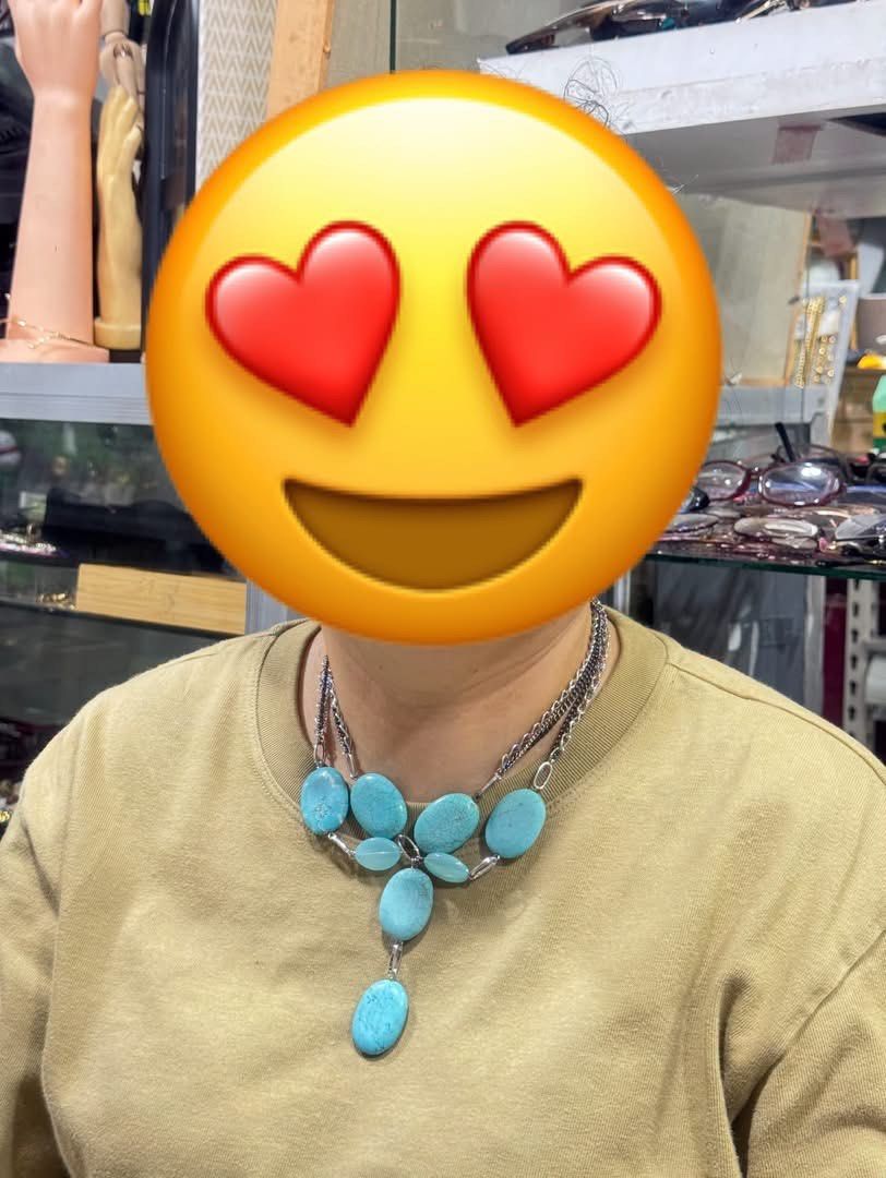 Authentic Guess Layered Chain Necklace with Real Turquoise Stones (Category: Necklaces) located in Baguio. Submitted by paatttyyyy (Listing ID 1444907921, Image 1). Description: .
