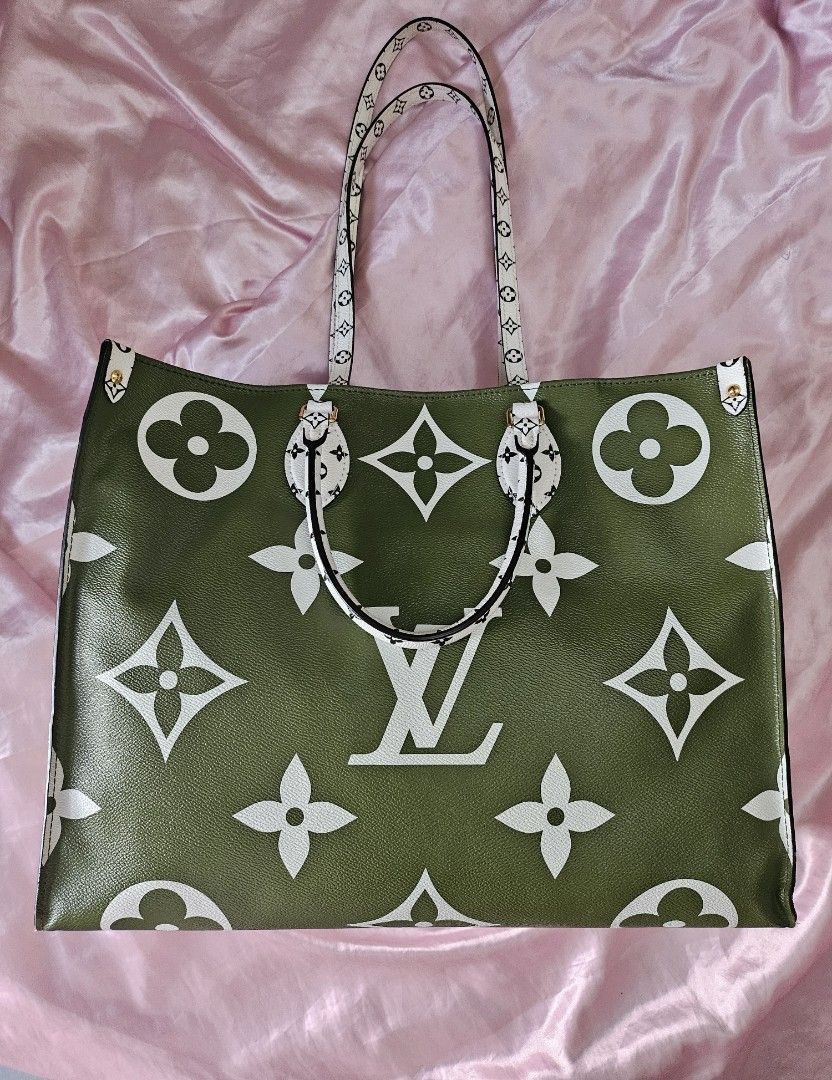 Authentic Louis Vuitton On the Go GM Bag (Category: Luxury Bags & Wallets) located in Rizal. Submitted by SummerPeaCloset (Listing ID 1445016688, Image 1). Description: Authentic LV OTG GM Tote Bag Php 121,000 With dustbag We are selling this authentic Louis Vuitton On the Go GM tote. The bag have been used lightly — it’s in good condition with minimal wear. The bag is made from genuine leather and canvas with the oversized LV monogram in olive g