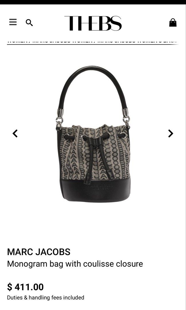 Authentic Marc Jacobs Mini Monogram Crossbody Bucket Bag (Category: Luxury Bags & Wallets) located in Cebu City. Submitted by shopnsave2015 (Listing ID 1445024649, Image 1). Description: With dustbag No flaws Missing sling In excellent condition Introducing the Marc Jacobs Mini Monogram Crossbody Bucket Bag, a perfect blend of sophistication and functionality. This exquisite accessory features a visually striking monogram design that enhances its