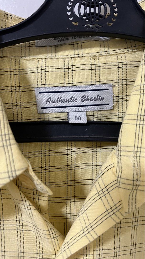 Authentic Shaolin Yellow Plaid Short Sleeve Shirt Size M (Category: Tshirts & Polo Shirts ) located in Cavite. Submitted by bubfinds (Listing ID 1444965863, Image 2). Description: Condition: 10/10 Fit: Medium to Large Quality: 10/10.