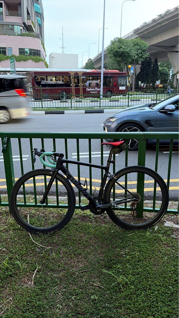 (Authentic) Specialized S-Works Tarmac SL6 Rim Brake Dura-Ace/Ultegra (Category: Bicycles) located in Singapore. Submitted by kirakin (Listing ID 1444869708, Image 1). Description: Specialized S-Works Tarmac SL6 Rim Brake – Dura-Ace / Ultegra Mix Specifications: • S-Works Tarmac SL6 frame (Authentic, no accident) • Mechanical Shimano Dura-Ace / Ultegra Size : 49 Groupsets: shimano dura ace R9000 shifter Shimano Dura ace R9000 RD with Kactus Tech 