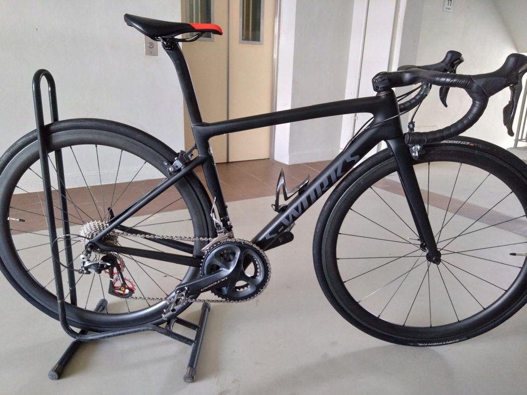 (Authentic) Specialized S-Works Tarmac SL6 Rim Brake Dura-Ace/Ultegra (Category: Bicycles) located in Singapore. Submitted by kirakin (Listing ID 1444869708, Image 2). Description: Specialized S-Works Tarmac SL6 Rim Brake – Dura-Ace / Ultegra Mix Specifications: • S-Works Tarmac SL6 frame (Authentic, no accident) • Mechanical Shimano Dura-Ace / Ultegra Size : 49 Groupsets: shimano dura ace R9000 shifter Shimano Dura ace R9000 RD with Kactus Tech 