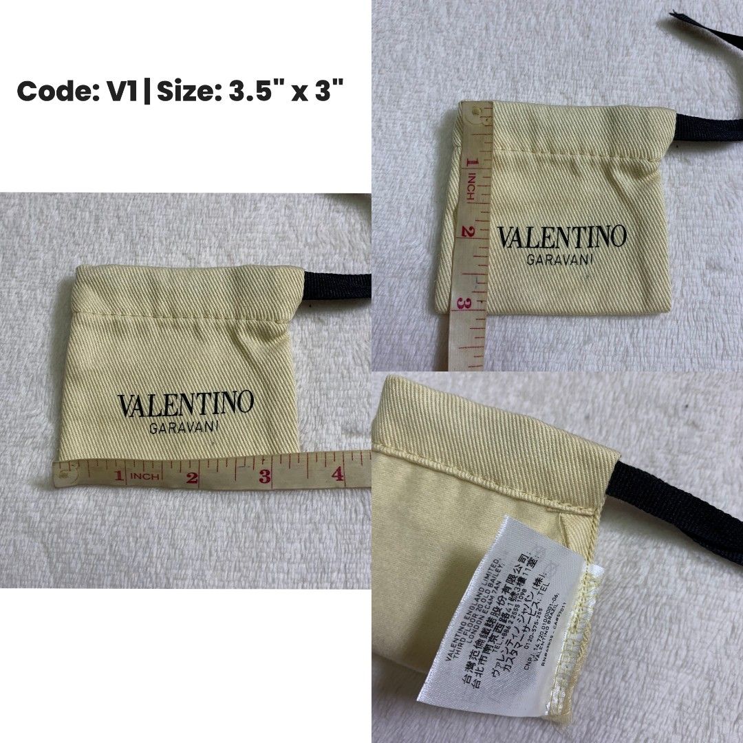 Authentic Valentino Garavani Dust Bags (Category: Luxury Bags & Wallets) located in Manila. Submitted by poupeefrills (Listing ID 1444880141, Image 1). Description: Authentic V Dustbags Details on each photo Price List: •V1 - 350php •V2 , V3, V4 - 500php This shop is not affiliated with any of the brands featured in this account. All rights and registered trademarks remain the property of the respective brand owners. .
