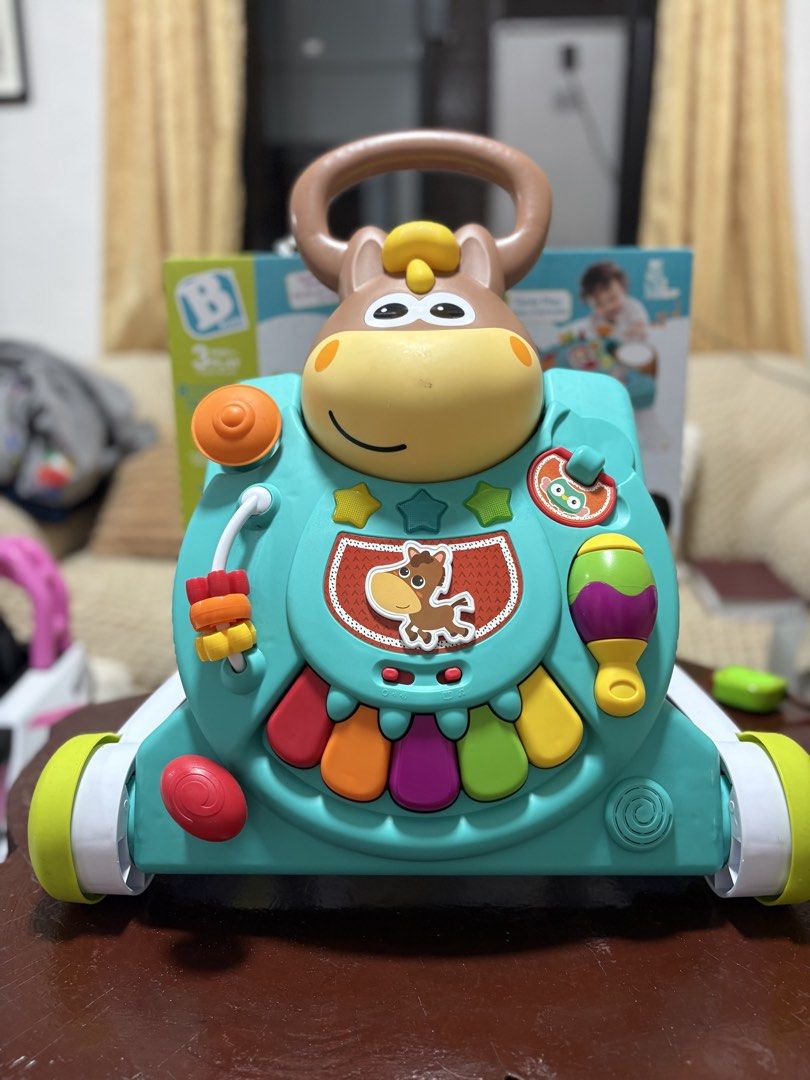 Baby 3-in-1 Sit, Walk & Play Walker Table (Category: Infant Playtime) located in Baguio. Submitted by quickphoenix.aa186ep (Listing ID 1444964108, Image 1). Description: - 3-in-1 Fun: Walker, activity table, and sit-to-stand walker. - Age Range: Perfect for babies 6 to 36 months old. - Interactive Play: Features engaging toys and music to entertain and stimulate. - Skill Development: Aids in developing motor skills and encourages learning. - Vers