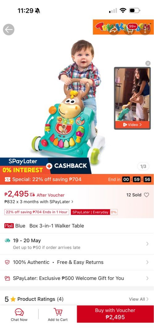 Baby 3-in-1 Sit, Walk & Play Walker Table (Category: Infant Playtime) located in Baguio. Submitted by quickphoenix.aa186ep (Listing ID 1444964108, Image 3). Description: - 3-in-1 Fun: Walker, activity table, and sit-to-stand walker. - Age Range: Perfect for babies 6 to 36 months old. - Interactive Play: Features engaging toys and music to entertain and stimulate. - Skill Development: Aids in developing motor skills and encourages learning. - Vers