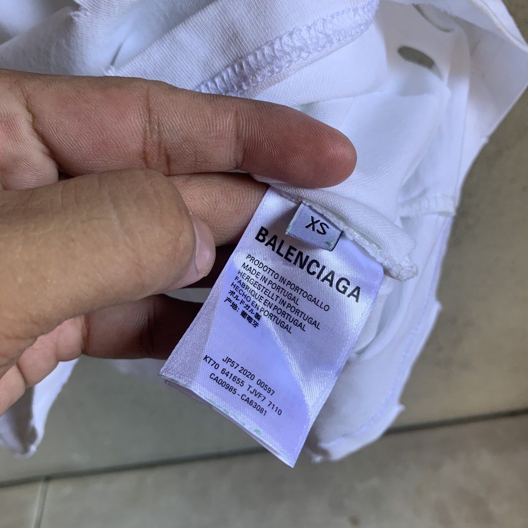 Balenciaga Distressed Shirt (Category: Tshirts & Polo Shirts ) located in Bauang. Submitted by asiolicious (Listing ID 1444943932, Image 3). Description: Condition: Excellent W: 21 L: 27 .