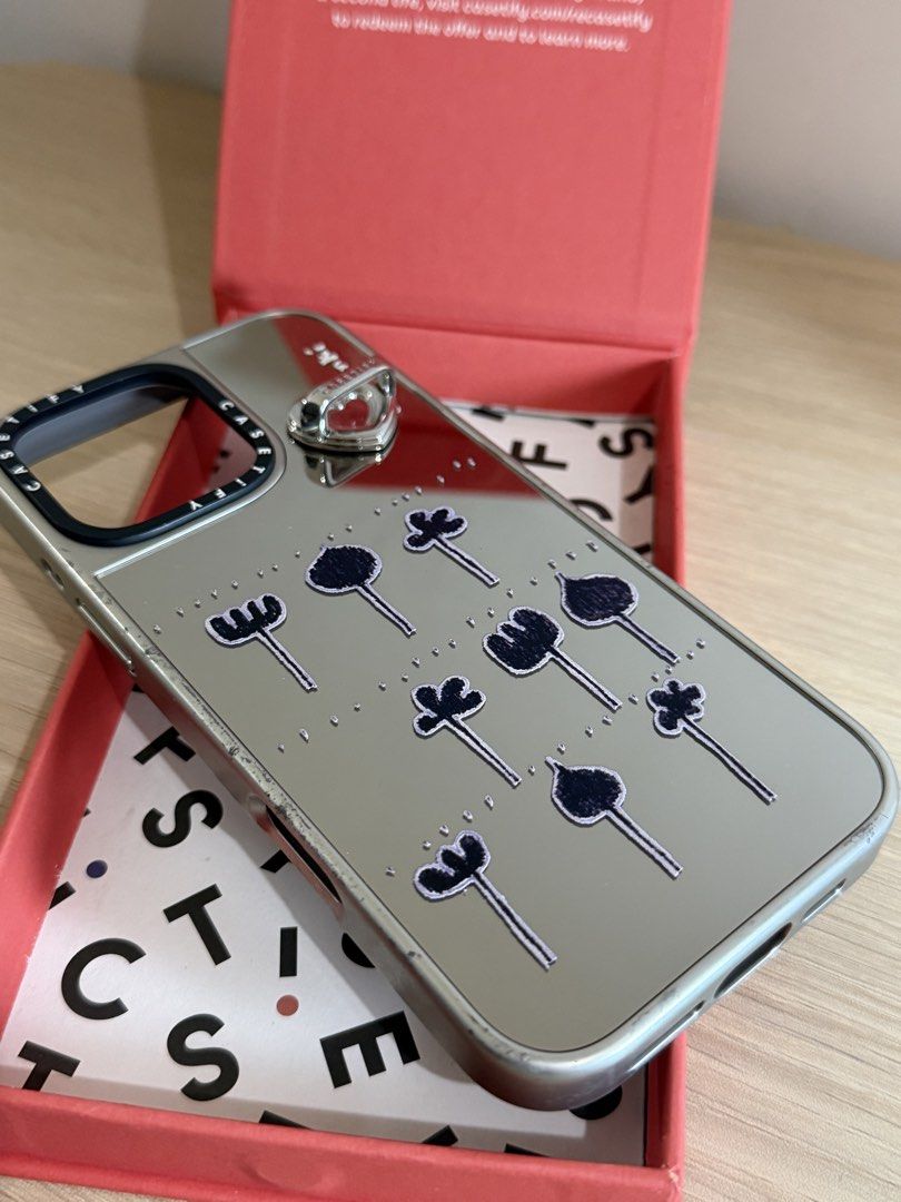 CASETiFY Mirror Phone Case Iphone 16 Pro Max (Category: Cases & Sleeves) located in Taguig. Submitted by decluttering123_cat (Listing ID 1444935647, Image 1). Description: - Mirror finish CASETiFY phone case - With Heart Charm Hook (Original Casetify) - For iPhone 16 Pro Max - scuffs on mirror and edges from normal use .
