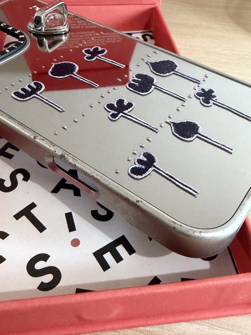 CASETiFY Mirror Phone Case Iphone 16 Pro Max (Category: Cases & Sleeves) located in Taguig. Submitted by decluttering123_cat (Listing ID 1444935647, Image 3). Description: - Mirror finish CASETiFY phone case - With Heart Charm Hook (Original Casetify) - For iPhone 16 Pro Max - scuffs on mirror and edges from normal use .