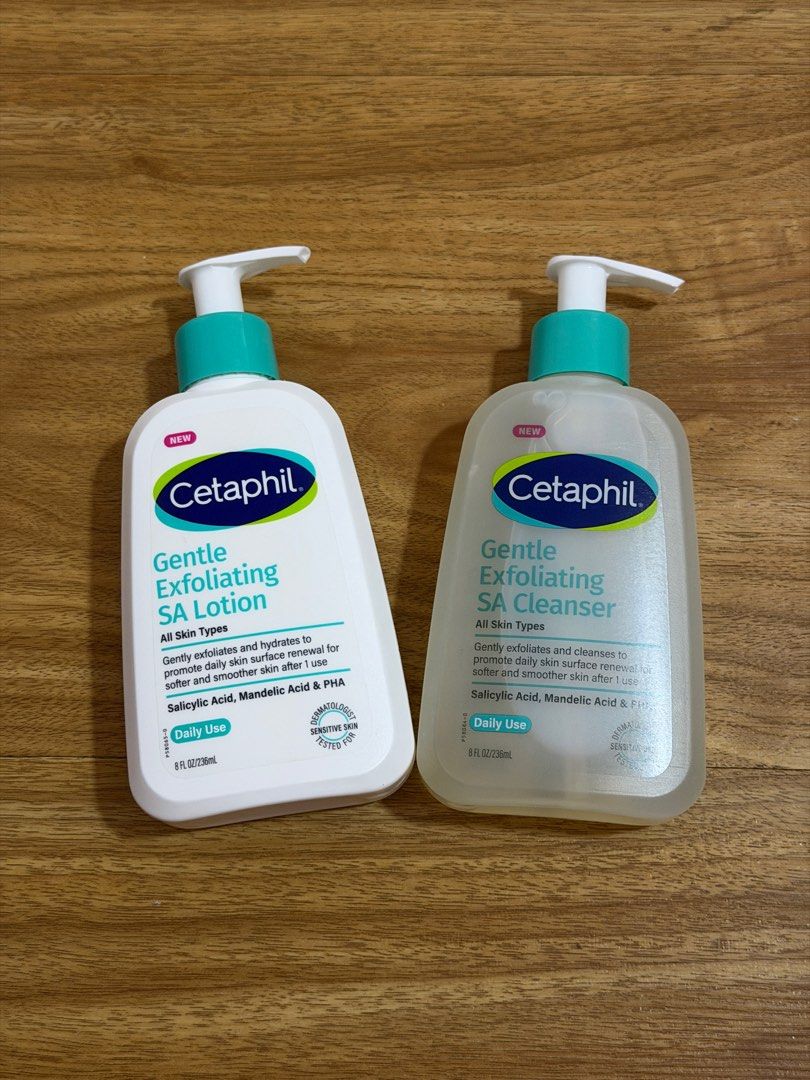 Cetaphil SA cleanser / SA lotion (Category: Face Care) located in Del Monte. Submitted by mmbsundaybaby (Listing ID 1444881796, Image 1). Description: april 2028 expiry date.