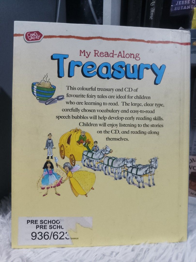 Chad Valley My Read-Along Treasury Book and CD (Category: Children's Books) located in Cabuyao City. Submitted by chaptersandwonders143 (Listing ID 1444917927, Image 2). Description: - Fun book and CD set for early readers. - Includes fairy tales with colorful illustrations. - Large, clear type and easy-to-read speech bubbles aid reading skill development. - CD features stories for listening and reading along. - Great for young children learning 
