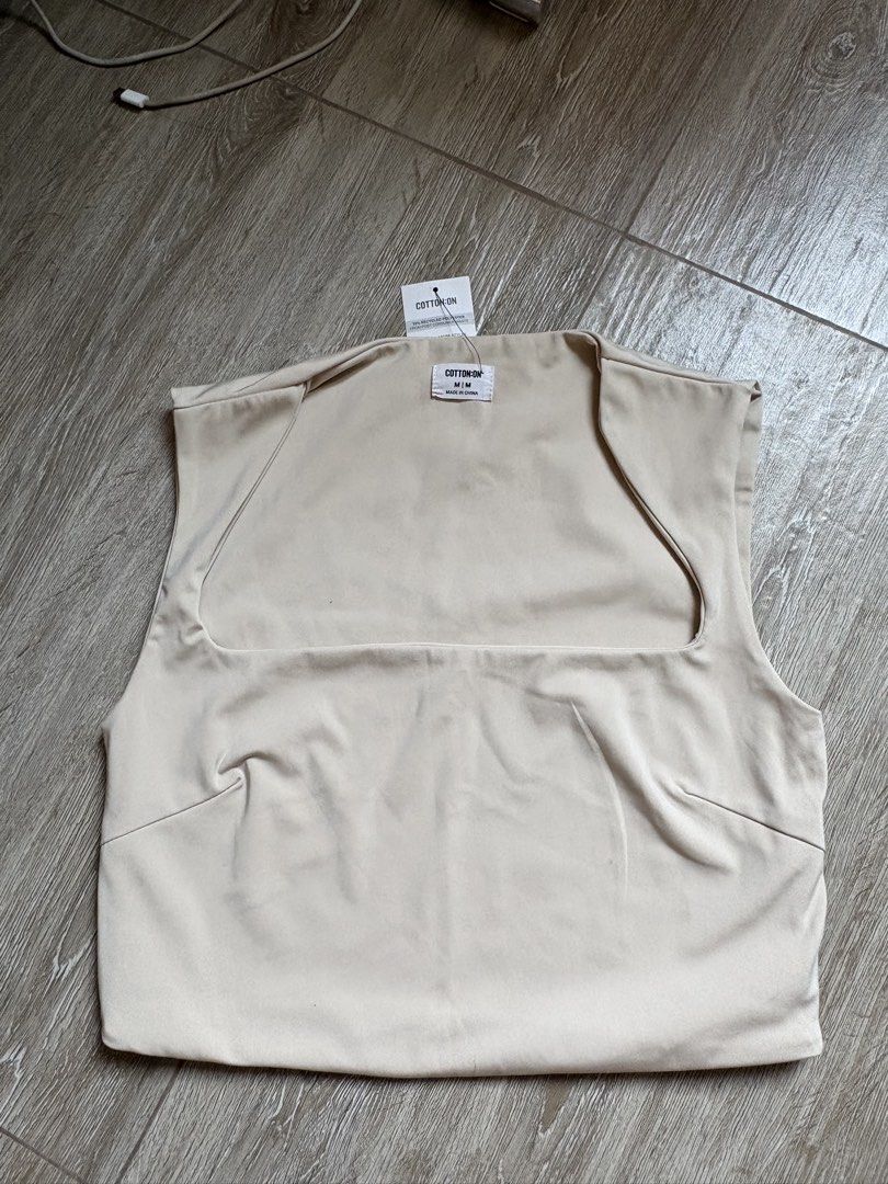 Cotton On Beige Sleeveless Square Neck Top BNWT (Category: Sleeveless) located in Antipolo. Submitted by athsix (Listing ID 1444899512, Image 1). Description: - never used - super cute - size M on tag.