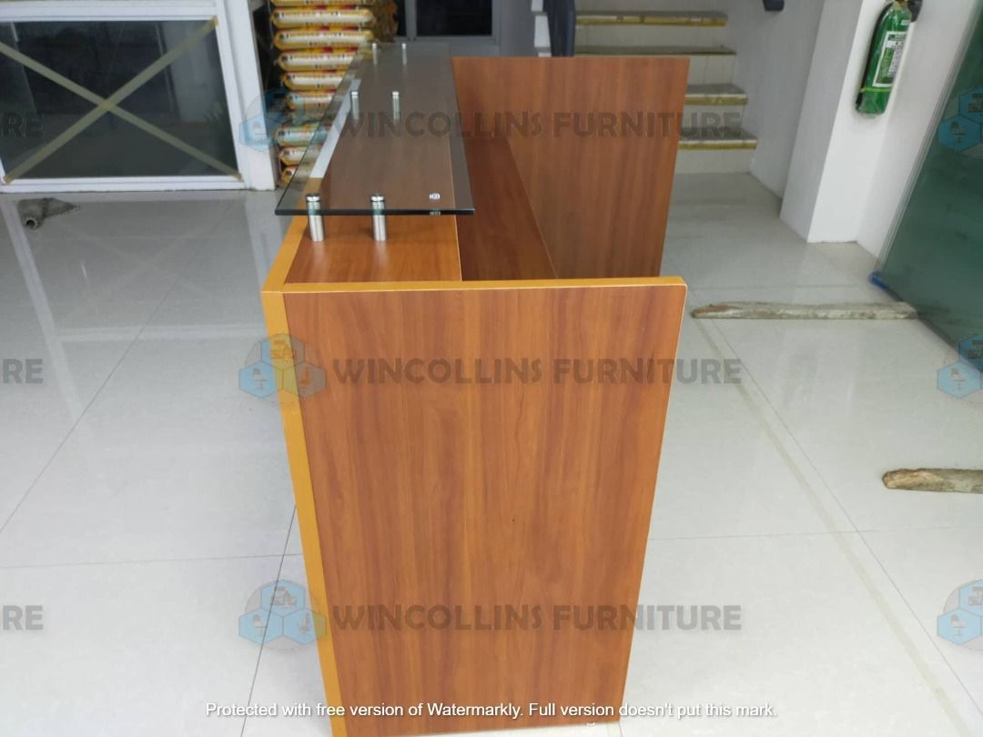 CUSTOMIZED L-SHAPE RECEPTION DESK COUNTER TABLE OFFICE FURNITURE (Category: Tables & Sets) located in Caloocan City. Submitted by wincollins34516 (Listing ID 1444904006, Image 3). Description: FOR MORE DETAILS PLEASE MESSAGE US ON OUR FB PAGE: WINCOLLINS FURNITURE ENTERPRISE .