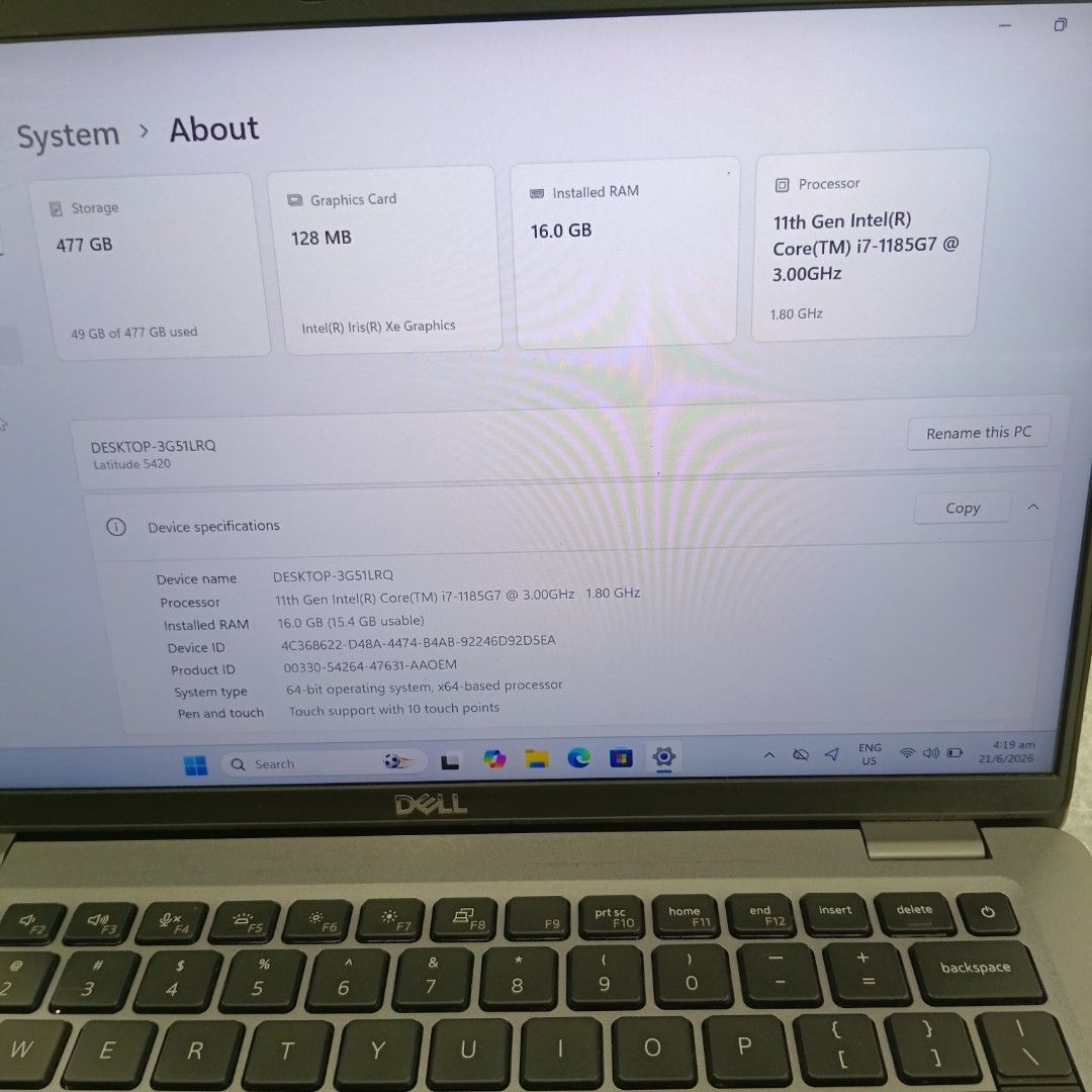 Dell i7-touch screen487554145238405122