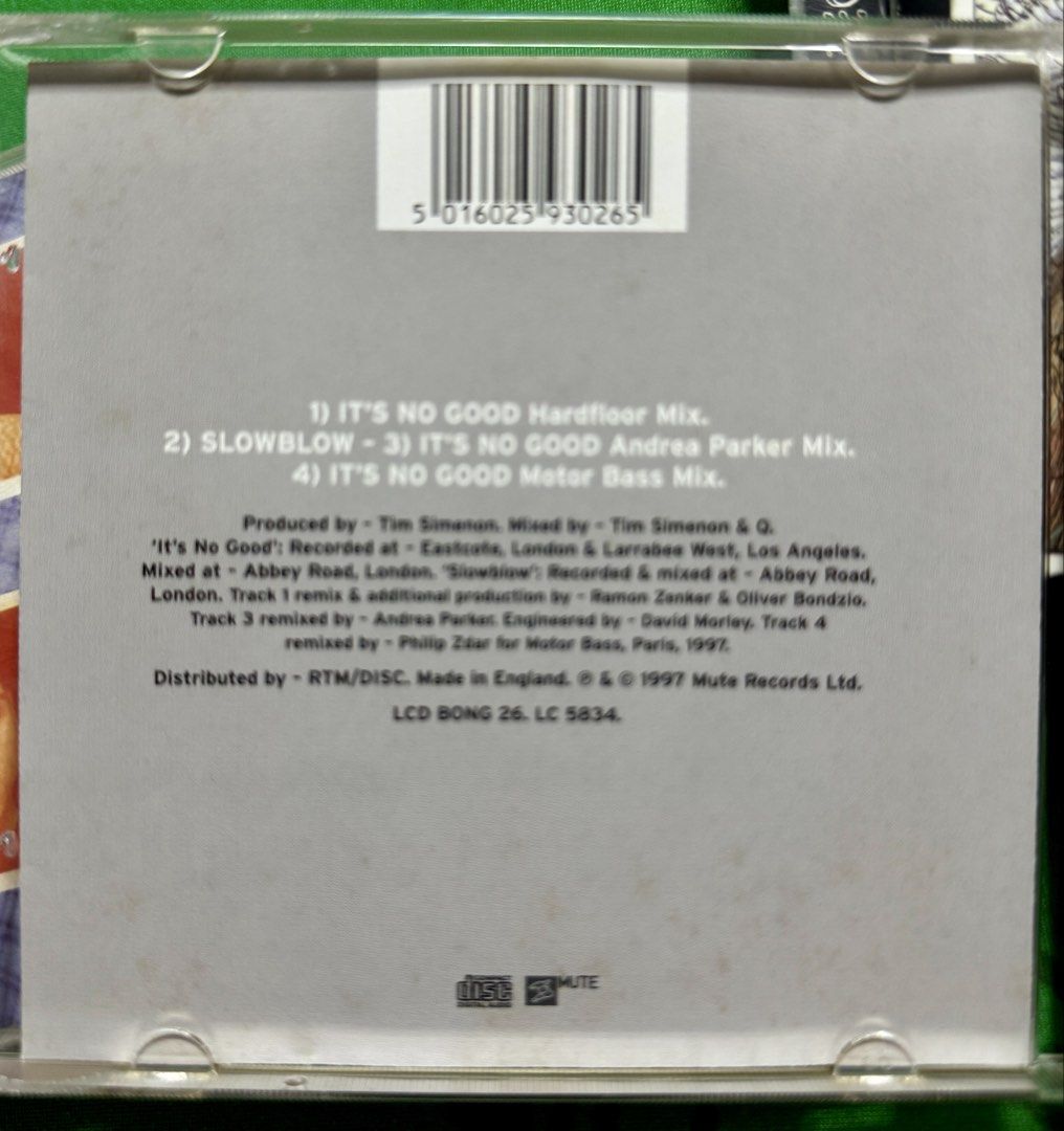 Depeche Mode "It's No Good" CD Single (Category: CDs & DVDs) located in Pasig City. Submitted by proteinboy6 (Listing ID 1444966100, Image 2). Description: 🔥 RARE UK CD SINGLE ALERT! 🔥 Depeche Mode – It’s No Good 🇬🇧 England Press ✅ Mint Condition 💰 ₱600 Only One of Depeche Mode’s most iconic late-‘90s singles, blending dark synth-pop, infectious melodies, and Martin Gore’s brilliant songwriting. It’s No Good remains a fan favorite and a stan