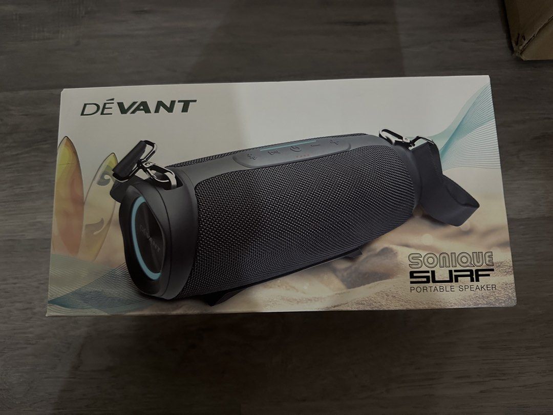 Devant Sonique Surf Portable Speaker (Category: Soundbars, Speakers & Amplifiers) located in Plaridel. Submitted by juliaco08 (Listing ID 1444982092, Image 3). Description: - Devant Sonique Surf portable speaker - Great for music on the go - Features a strap for easy carrying - Comes in original packaging (sealed) - Excellent sound quality.