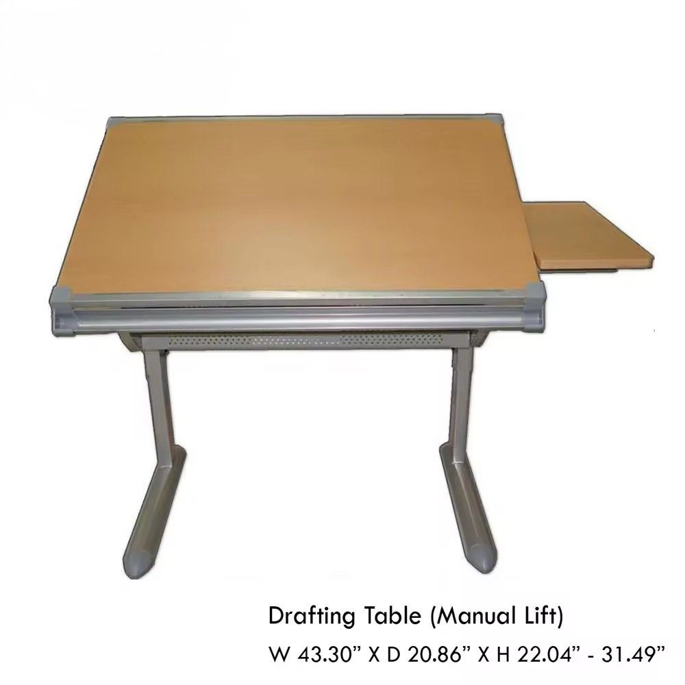 Drafting Table with side table (Manual Lift) (Category: Tables & Sets) located in Manila. Submitted by xoxobyzsc (Listing ID 1444974466, Image 2). Description: Used as study table only. In mint condition. - Adjustable drafting height NEGOTIABLE Location: Binondo, Manila Buyer shoulders delivery..