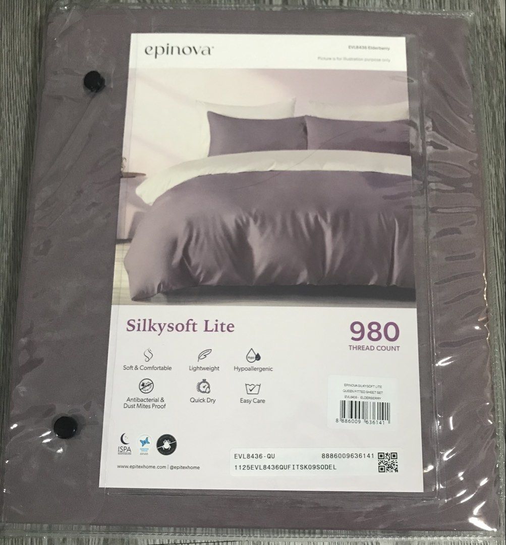 Epinova Silkysoft Lite 980 Thread Count Fitted Sheet Set (Queen size)