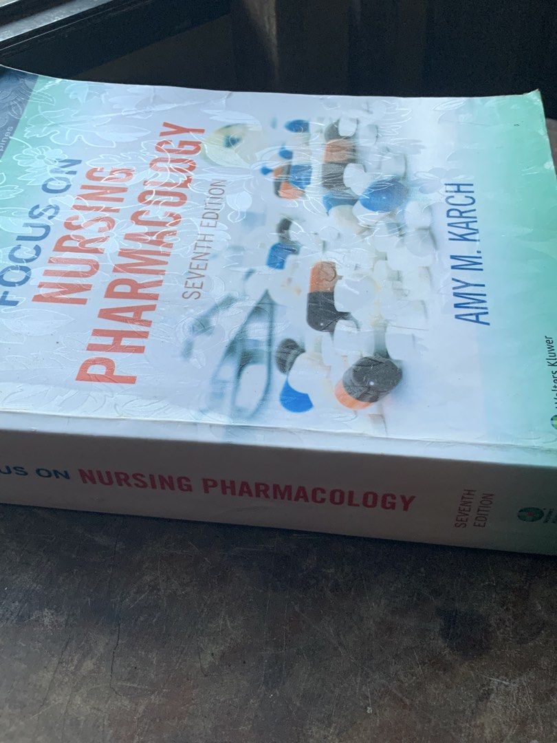 FOCUS ON NURSING PHARMACOLOGY 7th EDITION (Category: Textbooks) located in Baybay. Submitted by leoavellana (Listing ID 1445040860, Image 2). Description: • Already covered with adhesive book cover • With minor highlights (On some pages only) • Has name written at the bottom • Used but not abused 🤝Slightly negotiable; Drop your offers RFS: Decluttering .