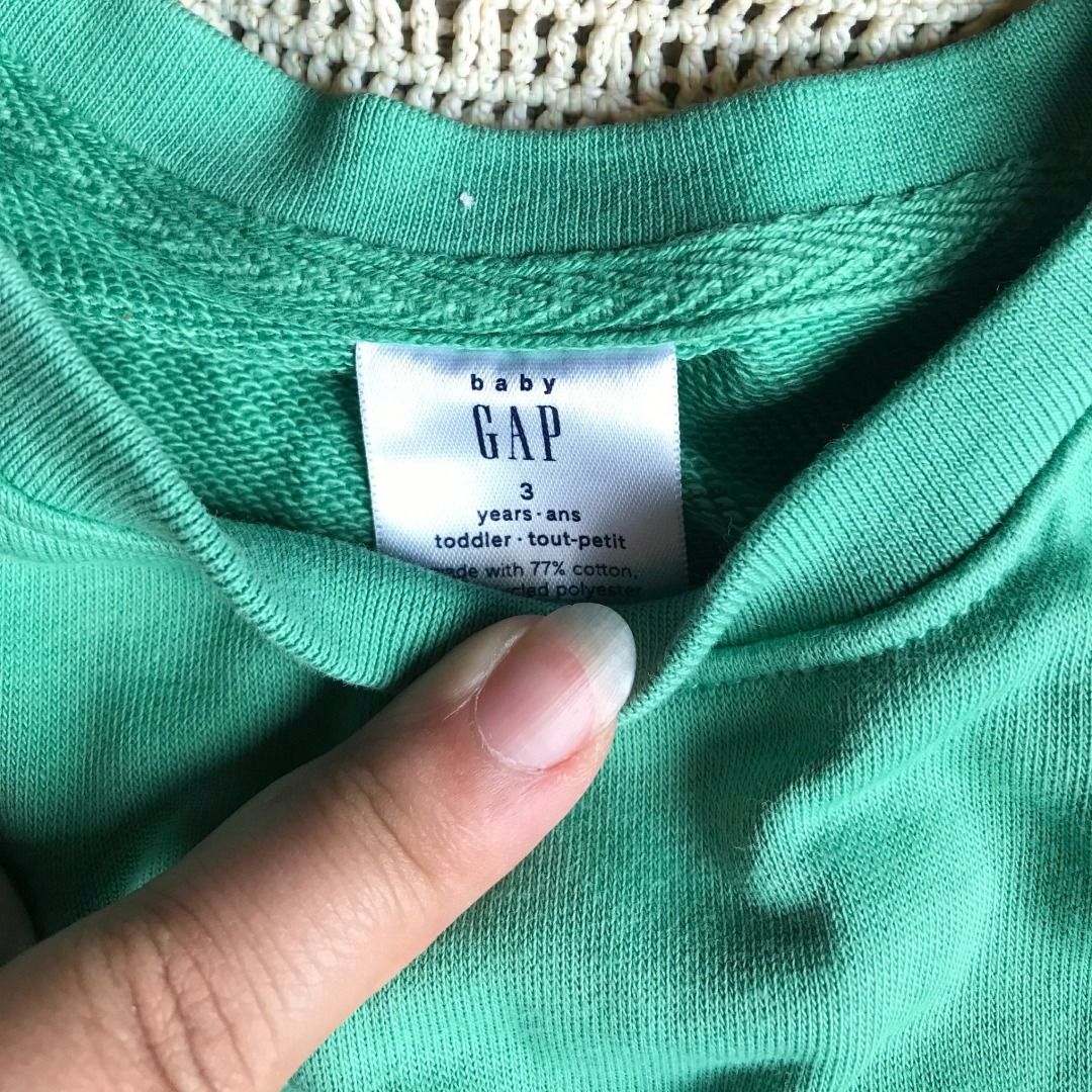 Gap toddler sweatshirt dress (Category: Babies & Kids Fashion) located in Manila. Submitted by cmvoapparel (Listing ID 1444869873, Image 2). Description: ❀ Dress brought in Canada ❀ Made in Cambodia ❀ Size on tag is for 3 yrs old toddler ❀ Clothes is never worn only washed ❀ Price is negotiable.