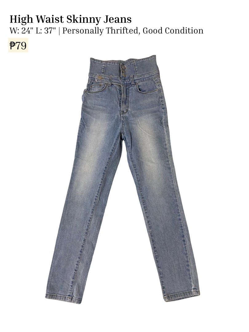 High Waist Skinny Jeans (Category: Jeans) located in General Trias. Submitted by solafleur (Listing ID 1444984814, Image 1). Description: See photo for details! Feel free to send a message for inquiry/more pics. MOP: GCash 📍Taft Ave. (near PGH), Ermita / Gen. Trias, Cavite.