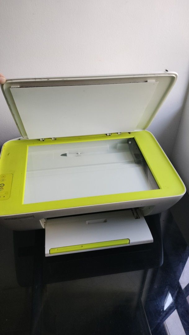 HP DeskJet 2135 All-in-One Printer (Category: Printers, Scanners & Copiers) located in Bulacan. Submitted by epicriver.0ac812 (Listing ID 1445039188, Image 2). Description: - HP DeskJet 2135 All-in-One Printer - Functions: Print, Scan, Copy - Color: White with Lime Green accent - Includes: Power cord - Condition: Minor dust on top, fully functional.