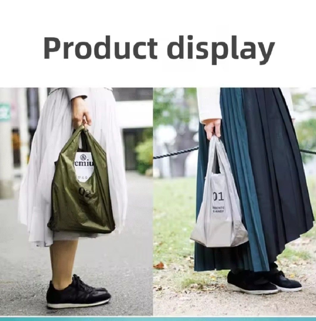 JAPANESE POLYBYE COMPACT PORTABLE WATERPROOF PACKABLE DURABLE TOTE BAG, GRAY (Category: Tote Bags) located in Quezon City. Submitted by carsenmktg (Listing ID 1444929625, Image 3). Description: JAPANESE POLYBYE COMPACT PORTABLE WATERPROOF PACKABLE DURABLE TOTE BAG, GRAY guaranteed authentic. brand new with tags. just came in from japan size: 45cm x 57cm color: gray, black strap and carabiner.