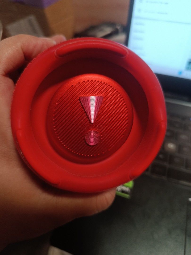 JBL Charge 4 Portable Waterproof Bluetooth Speaker Red (Category: Soundbars, Speakers & Amplifiers) located in Dasmarinas. Submitted by rvjngardon (Listing ID 1444927066, Image 1). Description: - Red JBL Charge 4 portable speaker - Waterproof design - Excellent sound quality for its size - Easy Bluetooth connectivity - Long-lasting battery life - Ideal for outdoor parties or home use.