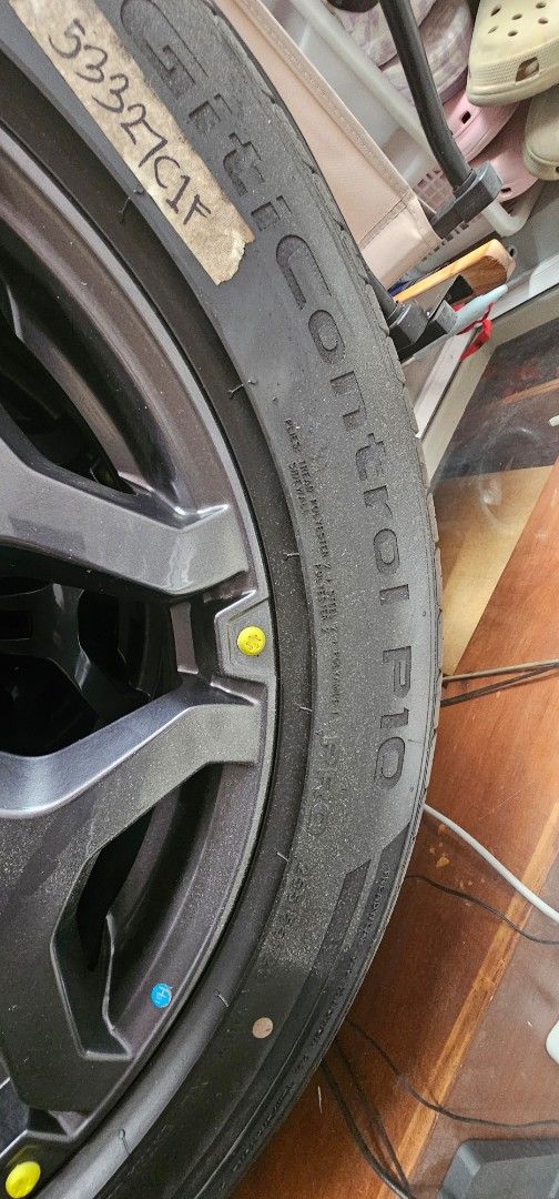 Jetour t2 idm tires and Mags (Category: Mags and Tires) located in San Juan City. Submitted by remusric (Listing ID 1444859194, Image 3). Description: *PRICE ADJUSTMENT Brand new, never used. GitiControl P10 tires, with original Jetour rims. Tire size : 255/55 R20 Never used - upgraded to another set of tires before getting the Jetour from the showroom last April 2026..