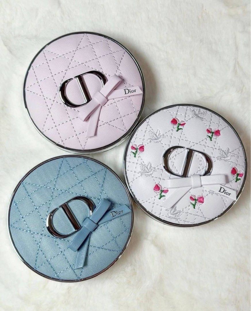 LIMITED EDITION Dior Cushion case + refill (Category: Makeup) located in Bulacan. Submitted by shopwithme_23 (Listing ID 1444548879, Image 2). Description: PRE-ORDER ONLY 🎀 Available via preorder only, release is expected early July. ETA: Around 3 weeks after release. Please expect possible delays since these will most likely sell out fast. ₱5,200 (includes the case + refill) As of now, I can’t guarantee if the case will be available separately,