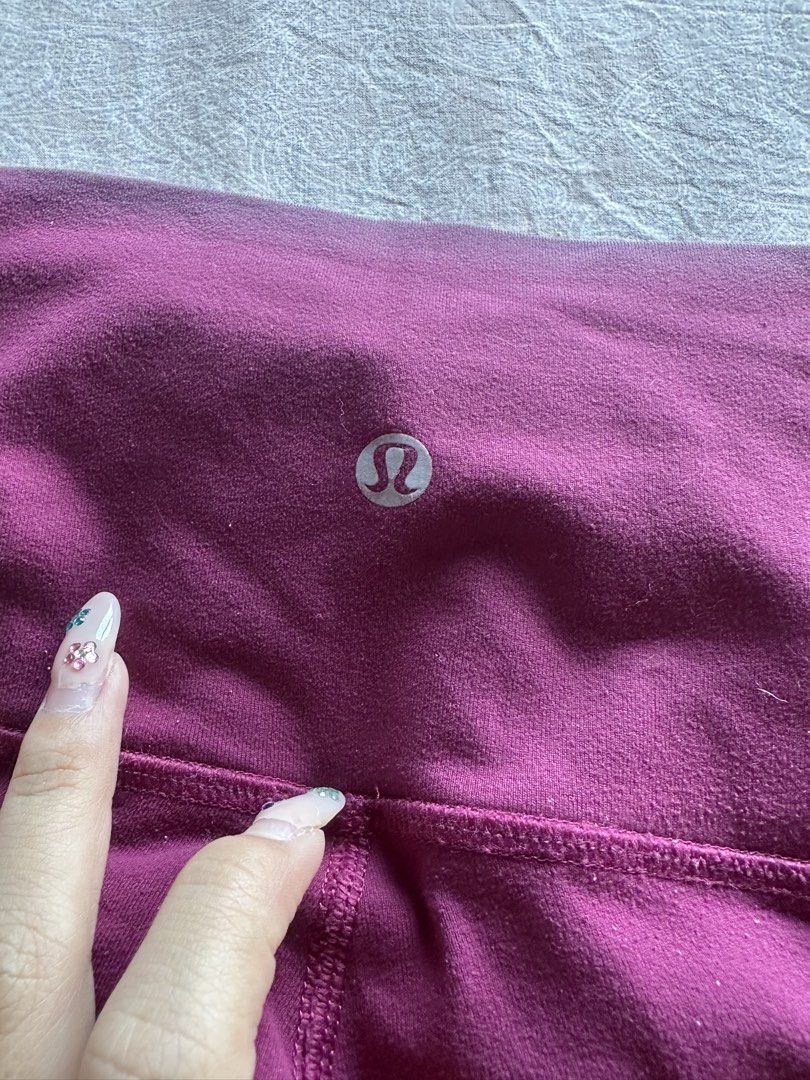 Lululemon Align Crop Leggings Plum (Category: Activewear) located in Muntinlupa City. Submitted by stuffbya (Listing ID 1444872775, Image 3). Description: - Brand: Lululemon - Style: Align Crop Leggings - Color: Deep Plum - Fabric: Super soft and stretchy, ideal for comfort - Fit: Cropped length, hits mid-calf - Features: Lululemon logo on the back - Perfect for: Workouts, yoga, or everyday lounging.