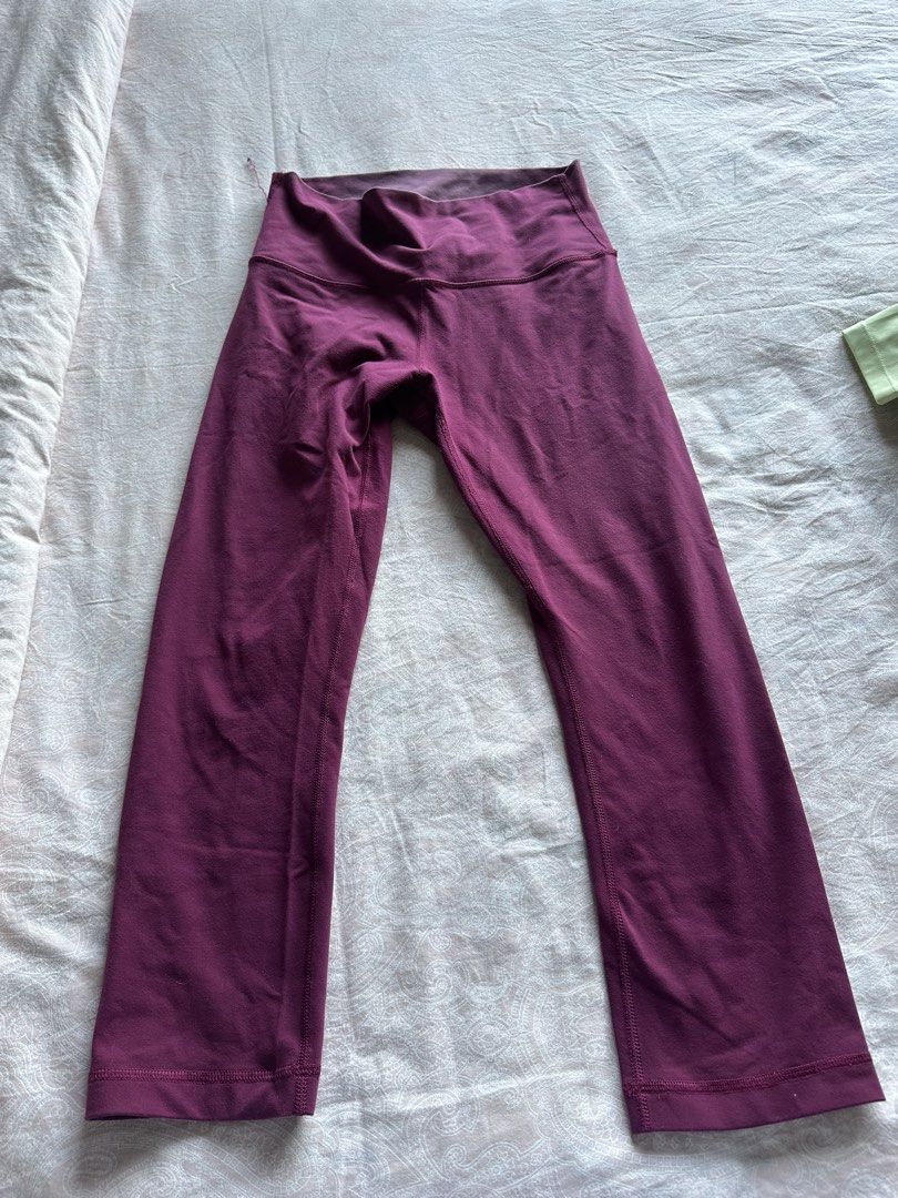 Lululemon Align Crop Leggings Plum (Category: Activewear) located in Muntinlupa City. Submitted by stuffbya (Listing ID 1444872775, Image 1). Description: - Brand: Lululemon - Style: Align Crop Leggings - Color: Deep Plum - Fabric: Super soft and stretchy, ideal for comfort - Fit: Cropped length, hits mid-calf - Features: Lululemon logo on the back - Perfect for: Workouts, yoga, or everyday lounging.