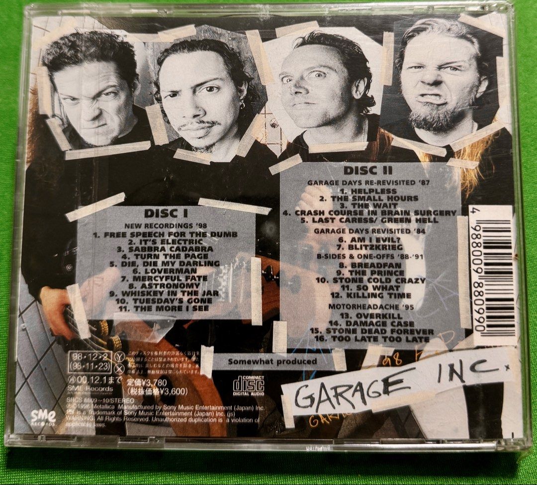 Metallica Garage Inc. CD Double Disc (Category: CDs & DVDs) located in Pasig City. Submitted by proteinboy6 (Listing ID 1444966386, Image 2). Description: 🔥 RARE JAPAN PRESS DOUBLE CD ALERT! 🔥 Metallica – Garage Inc. (2CD Set) 🇯🇵 Japan Press 💿 Double CD Edition ✅ Mint Condition 💰 ₱900 Only One of Metallica’s most enjoyable releases, Garage Inc. showcases the band’s love for the artists that inspired them. Packed with hard-hitting covers, de