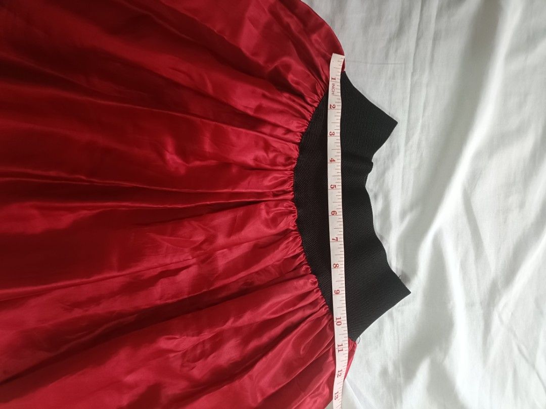 Modern Princess Red Skirt Size 8 (Category: Babies & Kids Fashion) located in Quezon City. Submitted by qcard13 (Listing ID 1444876538, Image 2). Description: - Red pleated skirt - Black elastic waistband - Ideal for parties or dress-up occasions - may fit 8-12 year old girls, Measurements provided in photos - Brand: Modern Princess very nice in actual, looks like new with vibrant red color -may give discount if you buy 2 or more items from my li