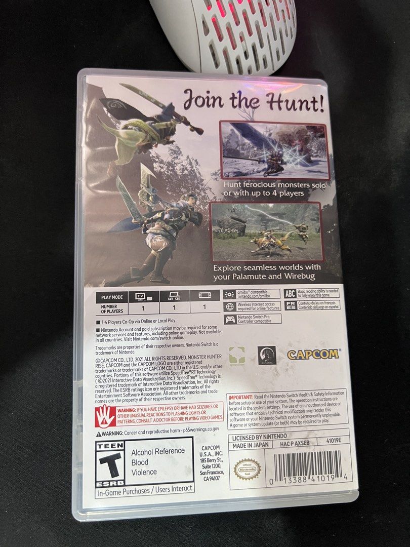 Monster Hunter Rise Nintendo Switch Game (Category: Nintendo) located in Makati City. Submitted by frncisp (Listing ID 1444896493, Image 2). Description: Monster Hunter for switch Delivery through grab/lalamove at buyers expense.