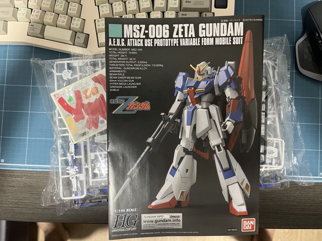 MSZ-006 ZETA GUNDAM Gunpla (Category: Gundam Model Kits) located in Singapore. Submitted by how2sell (Listing ID 1445000384, Image 1). Description: just no box.