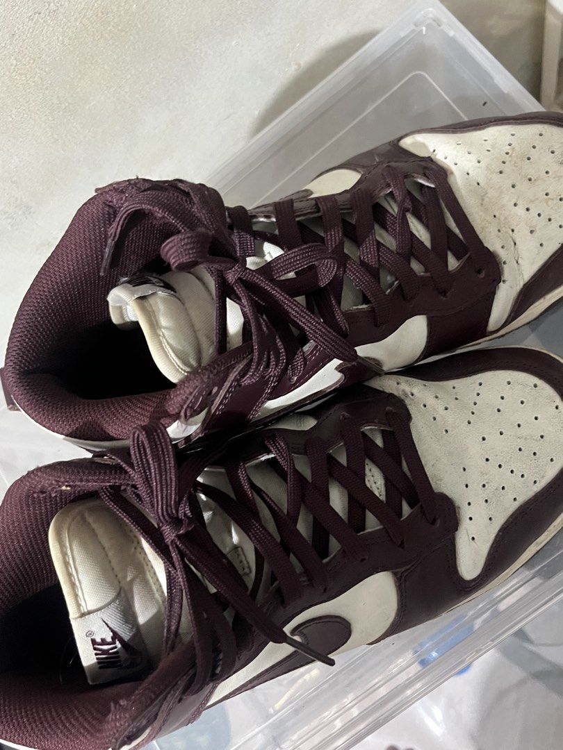 Nike SB Dunk High Burgundy Crush (Category: Sneakers) located in Caloocan City. Submitted by ryspace (Listing ID 1444976960, Image 2). Description: - Nike SB Dunk Highs - Colorway: Burgundy Crush - Origin: Made in Indonesia - Bought: Titan PH - Ideal for: Casual wear and everyday styling..