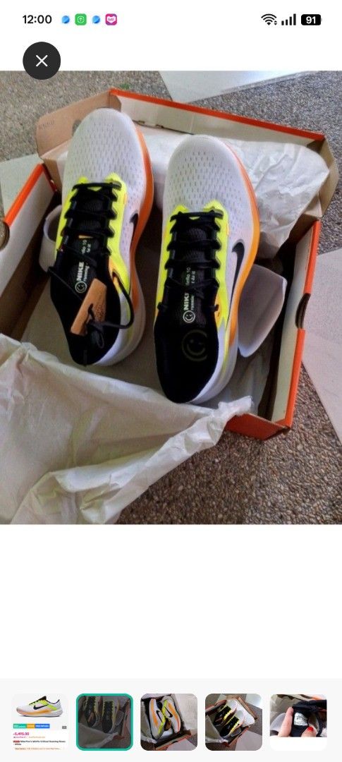 Nike ZoomX Invincible Run Flyknit 3 White Orange (Category: Sneakers) located in Caloocan City. Submitted by nobleflower_4c42cc (Listing ID 1444888630, Image 1). Description: - Nike ZoomX Invincible Run Flyknit 3 - Color: White with orange and yellow accents - Ideal for running and everyday wear - Comes with original box - Feel free to ask any questions!.