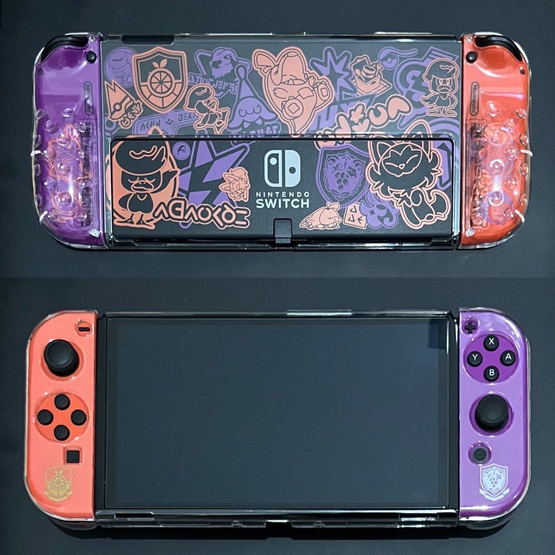 Nintendo Switch - OLED Model: Pokémon Scarlet & Violet Edition (Category: In-Game Products) located in Lipa City. Submitted by ShopAtFirstSight (Listing ID 1445030396, Image 2). Description: Includes: Games - Nintendo Switch Super Mario Bros Wonder (MDE) + Nintendo Switch NBA 2K24 (w/ Storage box for game cards) Dobe Carrying Case Storage Bag Nintendo Switch - OLED Model Console (Special design) w/ Protection Case Joy-Con (L)/(R) controllers (spe