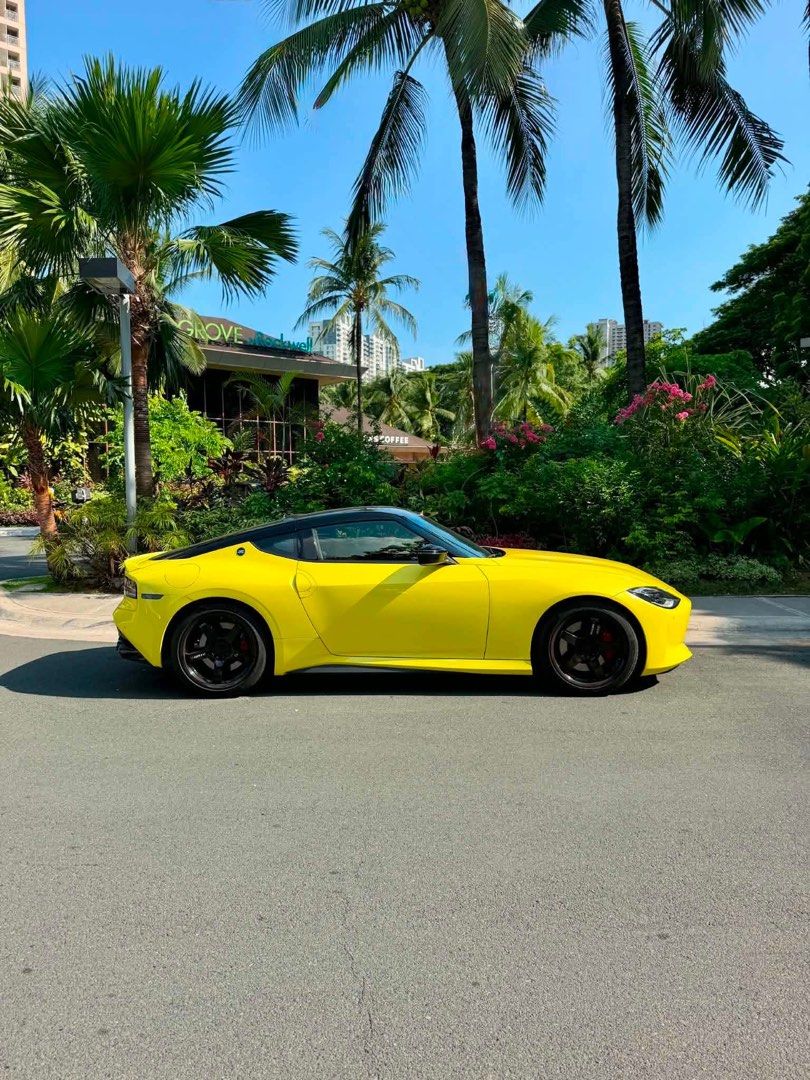 Nissan 400 Z Auto (Category: Used Cars) located in Manila. Submitted by quality_cars (Listing ID 1444972050, Image 3). Description: FOR SALE‼️ 2025 Nissan 400z (Loaded worth 700k upgrades) Last production unit Low mileage Pristine condition Casa maintained Membership detailing by Aegis Upgraded Nismo Mags (Staggered Setup 400z spec) New michelin Ps4s Tires Tomei Dual Exit Titanium Exhaust Catless downpipe Ceramic Coated Bluish clear tint Newly PM