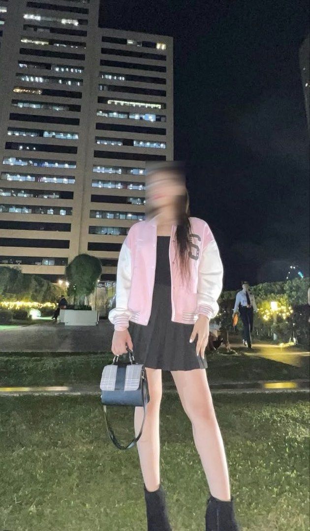 Pink & White Varsity Jacket with '2' Detail (Category: Coats, Jackets and Outerwear) located in Manila. Submitted by lotasophia37897 (Listing ID 1444931958, Image 3). Description: - Cute pink and white varsity jacket - Features a '2' patch on the chest - Great for casual wear - Pairs well with skirts or jeans - Perfect for cooler evenings.