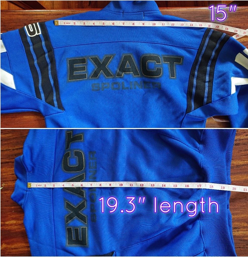 PRO SPOLINER POWER 5 / KIDS Blue Track Jacket (Category: Babies & Kids Fashion) located in La Trinidad. Submitted by beadtales (Listing ID 1444990559, Image 2). Description: - Blue track jacket - Features 'PRO SPOLINER POWER 5' graphic - Shoulder width: 15 inches - Length: 19.3 inches with minor flaw. Please check picture posted - Like NEW cloth condition✨ 🌌 Aʟᴡᴀʏꜱ ʀᴇᴀᴅ 𝐂𝐚𝐫𝐞 𝐋𝐚𝐛𝐞𝐥/𝐖𝐚𝐬𝐡 𝐓𝐚𝐠 ʙᴇғᴏʀᴇ ᴄʟᴇᴀɴɪɴɢ ᴛʜɪꜱ item. Tʜᴇꜱᴇ clothes