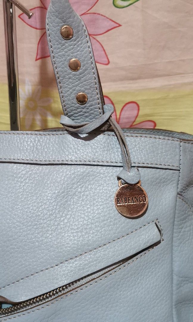 RABEANCO light blue leather shoulder tote bag (Category: Shoulder Bags) located in Baguio. Submitted by princessjhade (Listing ID 1444986852, Image 3). Description: Good condition Largish Plus shipping.
