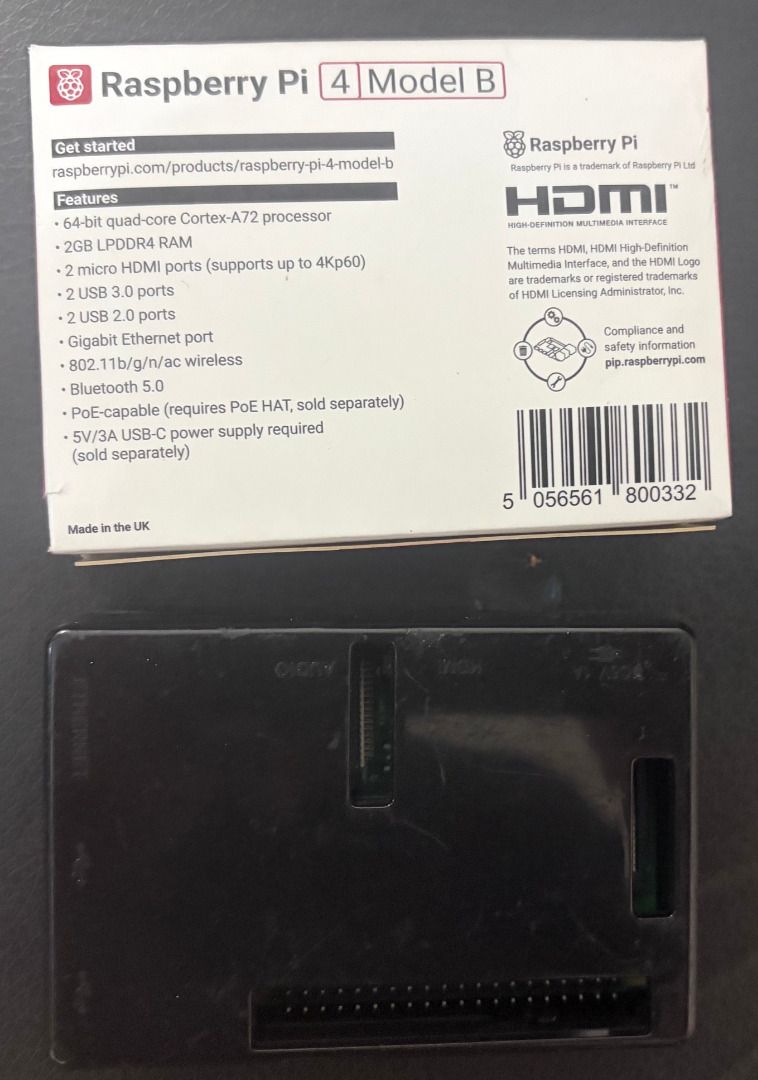 Raspberry Pi 4 Model B - 2GB RAM487681021382512641